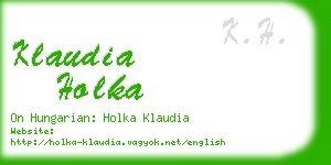 klaudia holka business card